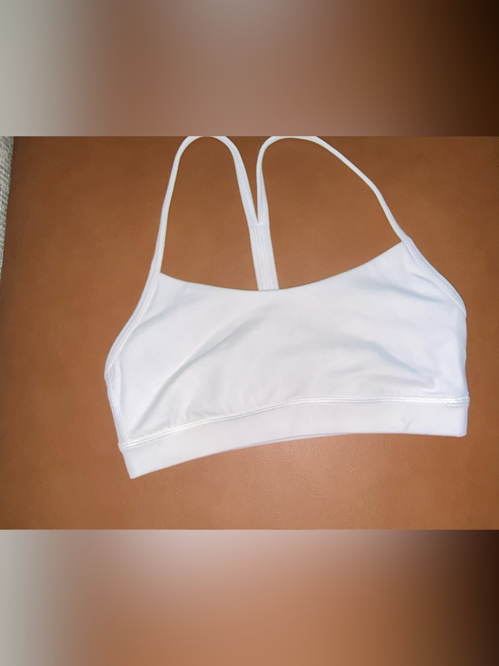 Like New Lululemon Flow Y Bra White Flow Y Bra Size 4